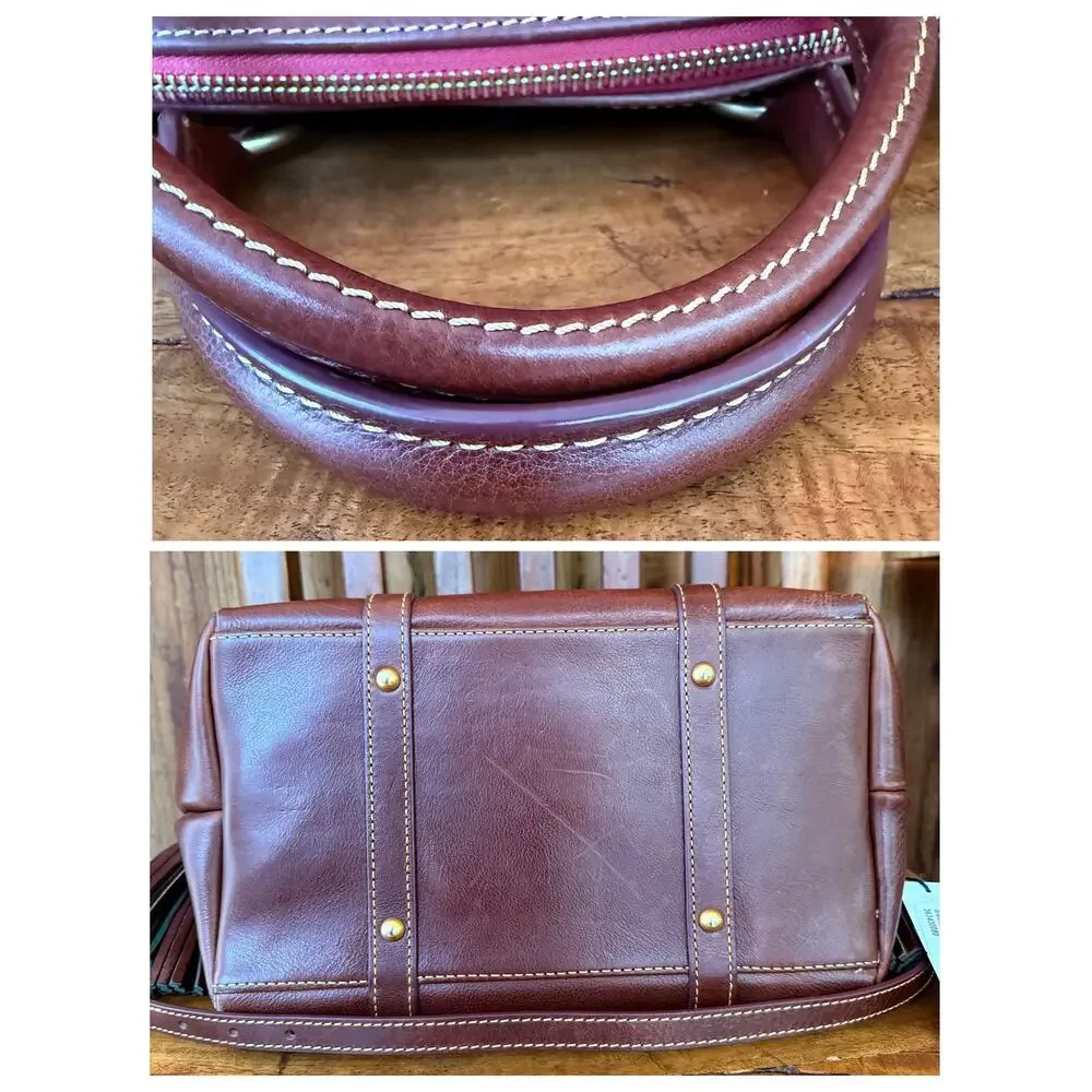 Dooney & Bourke Florentine Bristol Satchel – Chestnut Vacchetta Leather